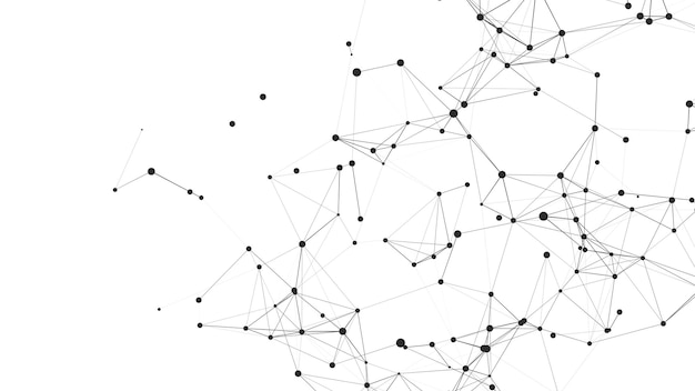 Network connection structure Concept of hi tech and future Communication and web concept Big data visualization 3D rendering