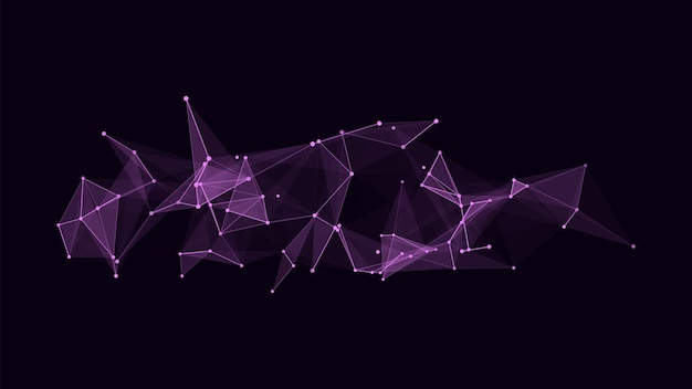 Network connection structure Concept of hi tech and future Communication and web concept Big data visualization Vector illustration