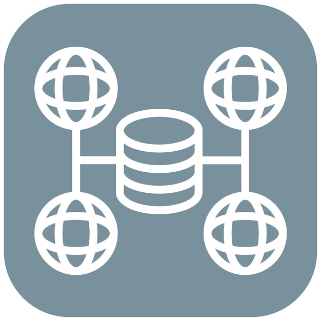 network data storage vector icon illustration of networking iconset