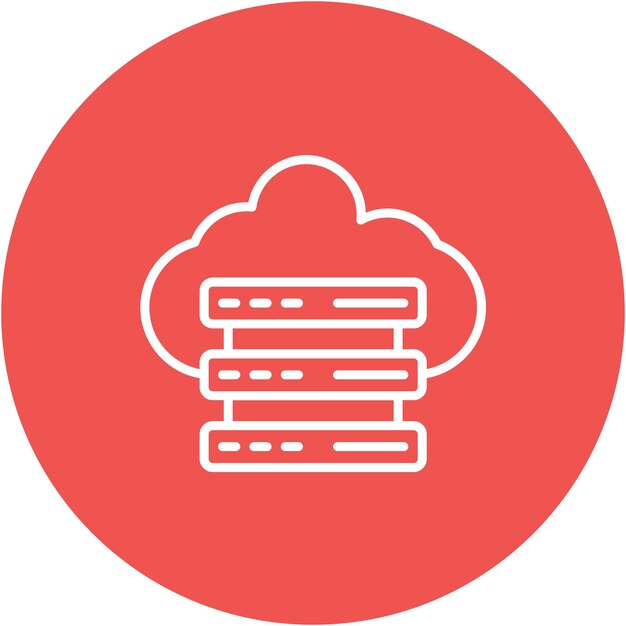 Network Data Storage Vector Illustration Style