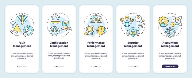 network management functions onboarding mobile app screen