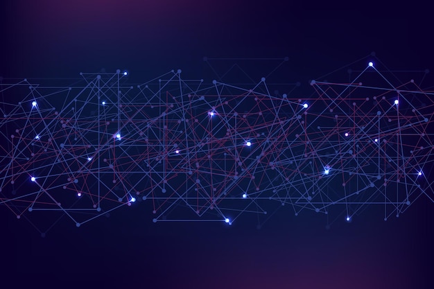 Network plexus and technology abstract background