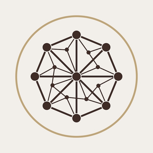 Network trendy useful icon abstract vector colorful art illustration background design