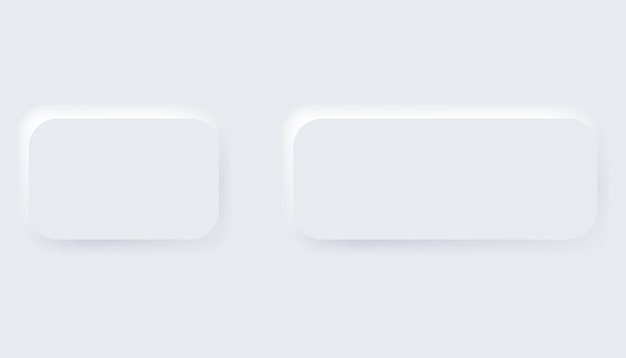 Neumorphic buttons Simple trendy design elements UI components isolated on light background Control element for website mobile app menu and navigation with rounded edges