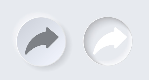 Neumorphic round on and off button for interface app