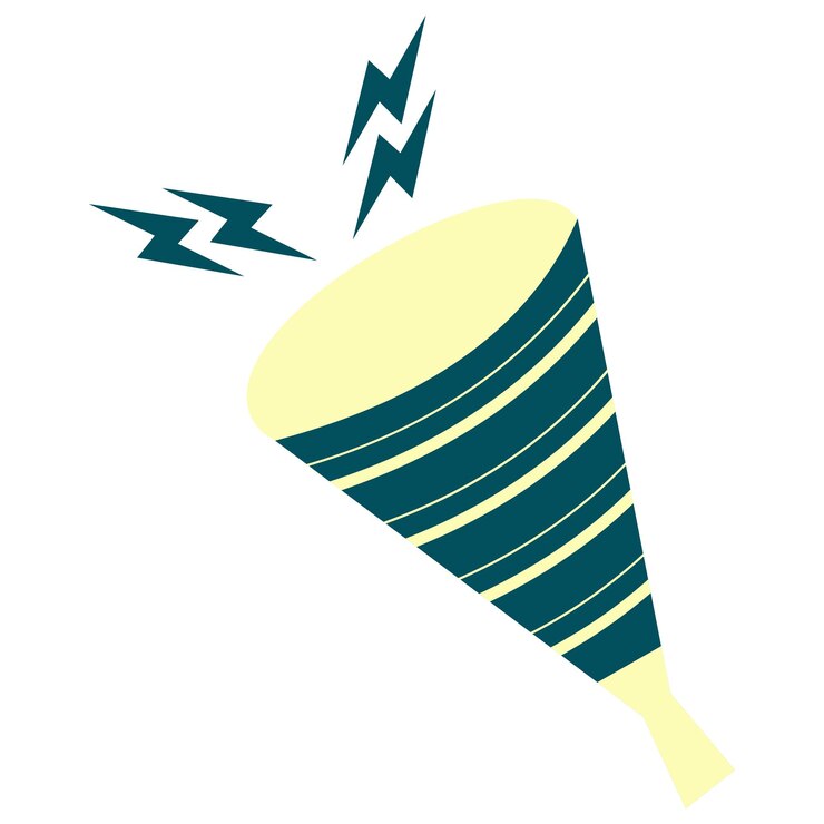Vektor new year trumpet icon