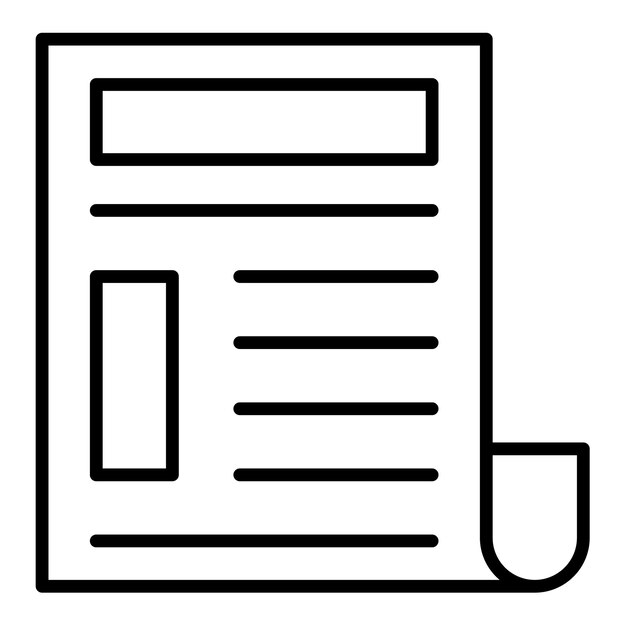 Newspaper Line Illustration
