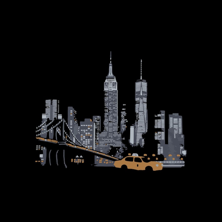 Vektor newyork city t shirt design