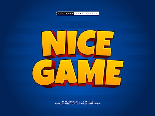 nice game editable text effect in kids and toys text style