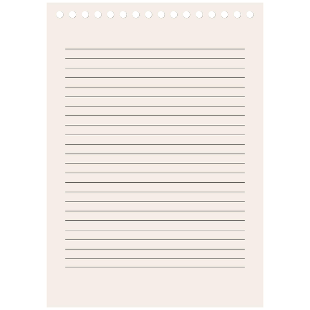 Notebook paper flat illustration isolated on white background