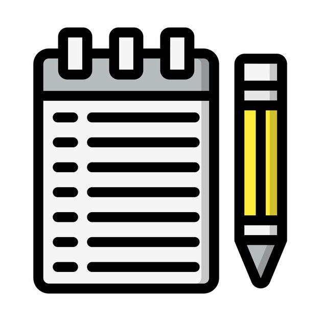 Notebook Vector Icon Design Illustration