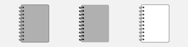 Notepad vector set Diary or book