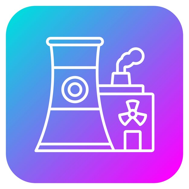 Nuclear Pollution vector icon Can be used for Pollution iconset