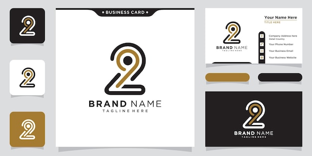 Number 29 letter logo icon designs vector
