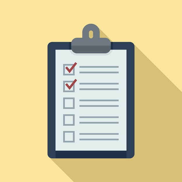 office manager clipboard icon flat illustration of office manager clipboard vector icon for web design