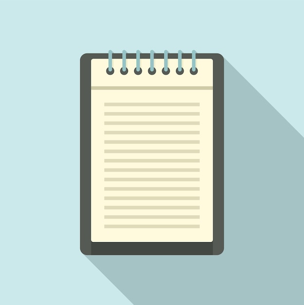Office manager notepad icon Flat illustration of office manager notepad vector icon for web design