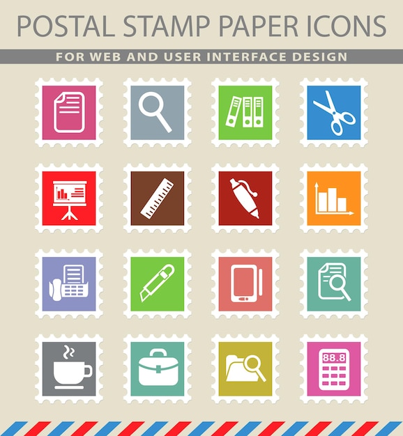 Office web icons for user interface design