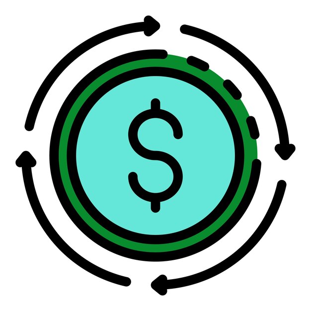 offshore money transfer icon outline offshore money transfer vector icon color flat isolated