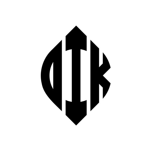oik circle letter logo design with circle and ellipse shape oik ellipse letters with typographic style the three initials form a circle logo oik circle emblem abstract monogram letter mark vector