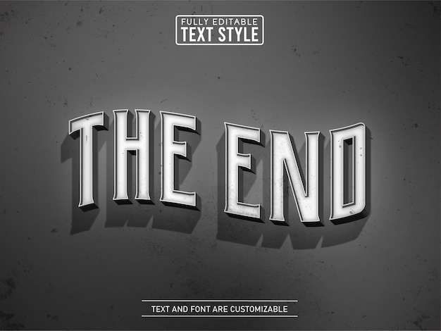Old vintage movie black and white text effect