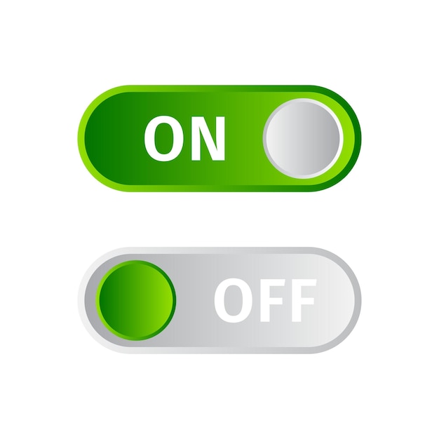 on of web button glossy web button
