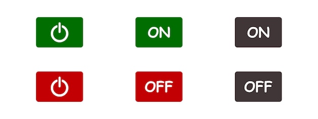 on off power button switch on off icon power button set turn on and off in vector design