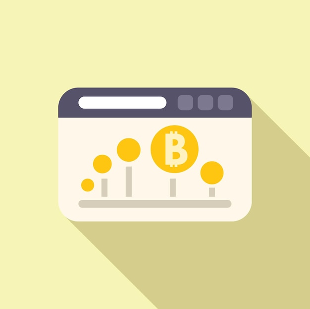 Online bitcoin currency icon flat vector Device mobile system