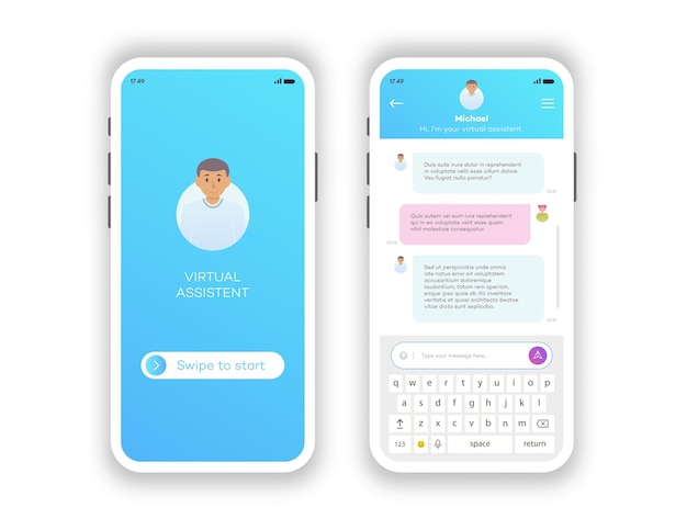 Online chat windows mobile application set