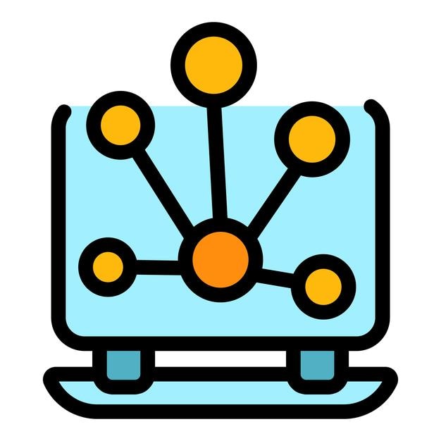 Online job searchicon Outline online job searchvector icon color flat isolated