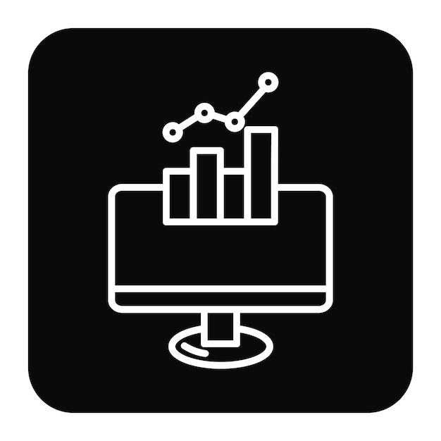 Online Stock Market Vector Illustration