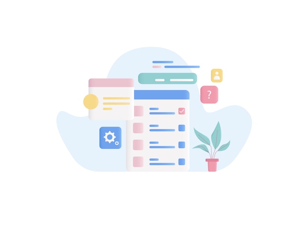 online testing concept illustration in flat style