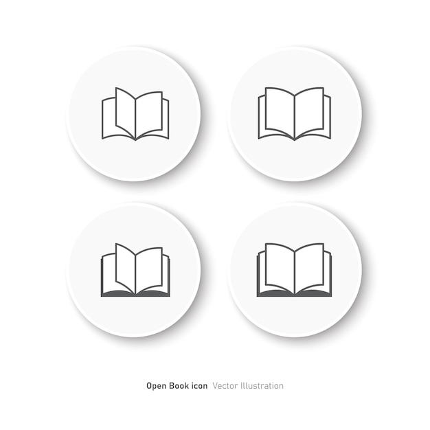 Open book icon design Book symbol vector illustration