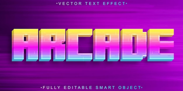 Orange Arcade Vector Fully Editable Smart Object Text Effect