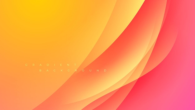 orange pink gradient abstract background with overlapping wavy lines great for wallpaper website presentation banner poster