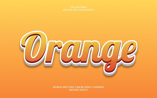 orange text effect