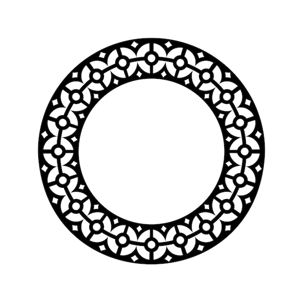 Ornamental pattern design circle frame Ornamental Circular Knot Pattern Border pattern design