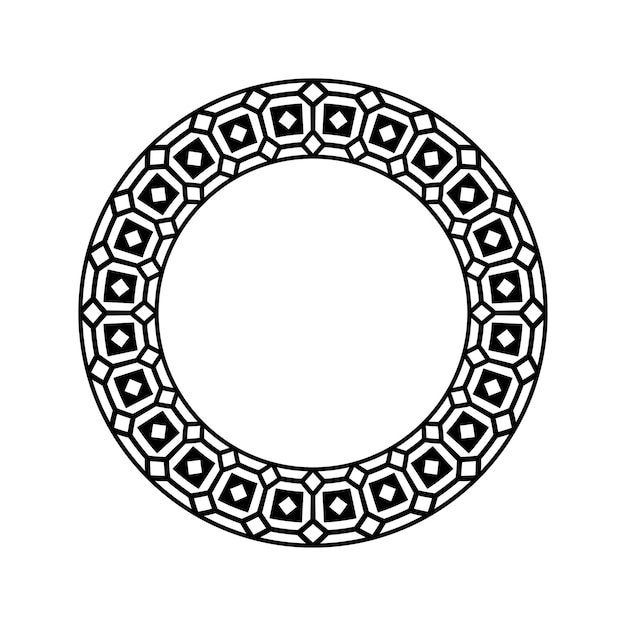 Ornamental pattern design circle frame Ornamental Circular Knot Pattern Border pattern design