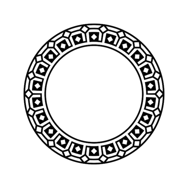 Ornamental pattern design circle frame Ornamental Circular Knot Pattern Border pattern design