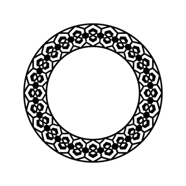 Ornamental pattern design circle frame Ornamental Circular Knot Pattern Border pattern design