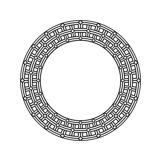 Ornamental pattern design circle frame Ornamental Circular Knot Pattern Border pattern design