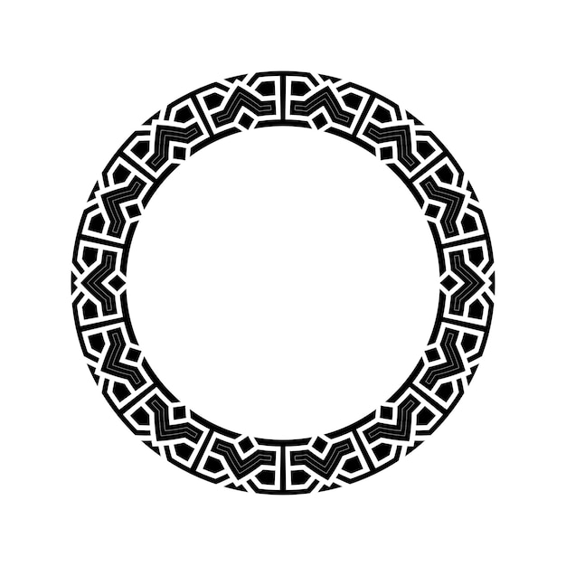 Ornamental pattern design circle frame Ornamental Circular Knot Pattern Border pattern design