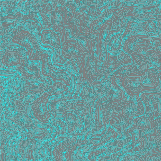 Ornate abstract vector pattern of wavy lines and circles