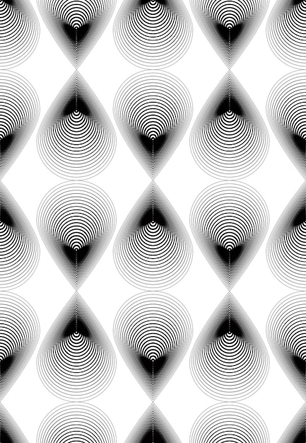 Ornate vector monochrome abstract background with black lines. Symmetric decorative graphical pattern, geometric illustration.