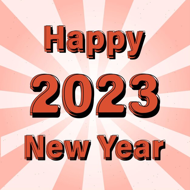 Oslava nového roku 2023. Čtvercová šablona nového roku 2023 pro obálku, přání a šablonu příspěvku.
