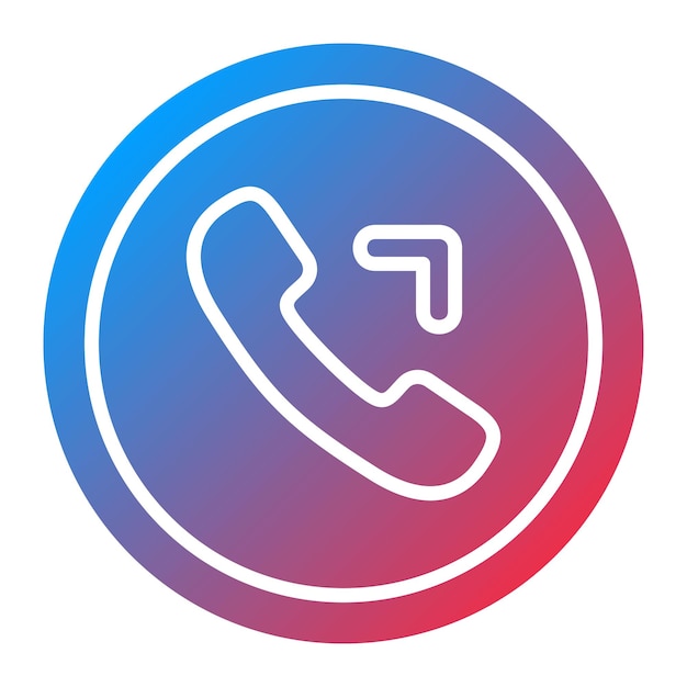 outgoing call icon vector image can be used for work from home
