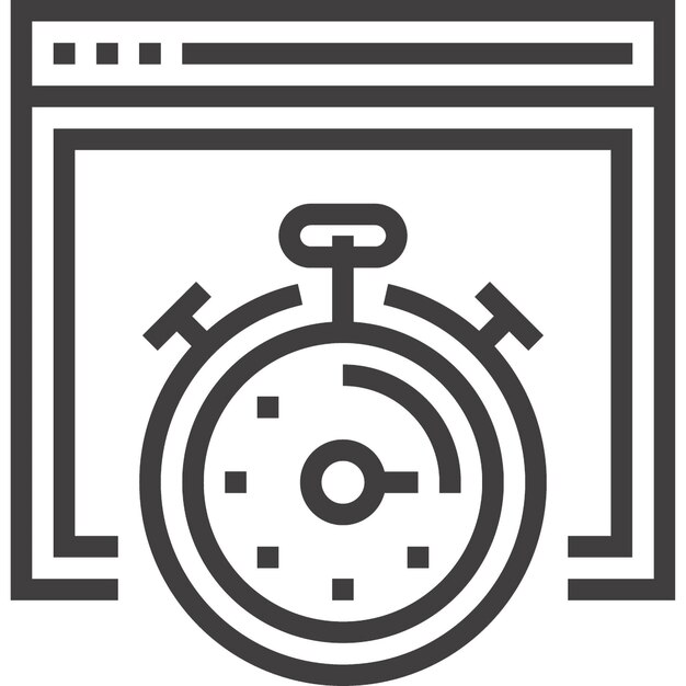 page speed optimization flat line web icon