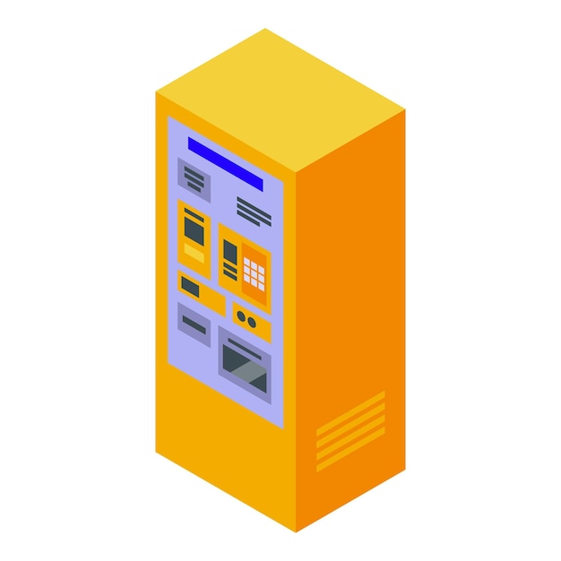 Paid parking equipment icon Isometric of Paid parking equipment vector icon for web design isolated on white background