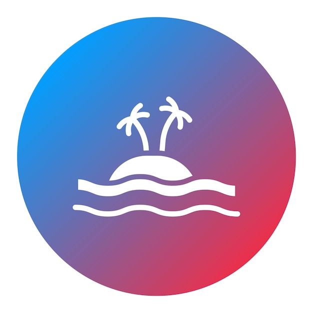 Palm Island icon vector image Can be used for Beach Resort