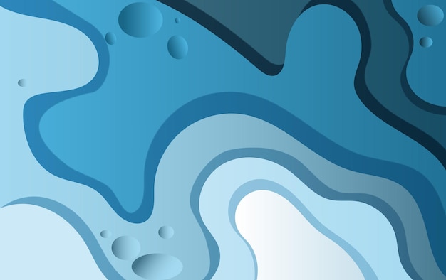 paper art and craft of abstract curve shape blue sky backgroundcirclevectorillustration