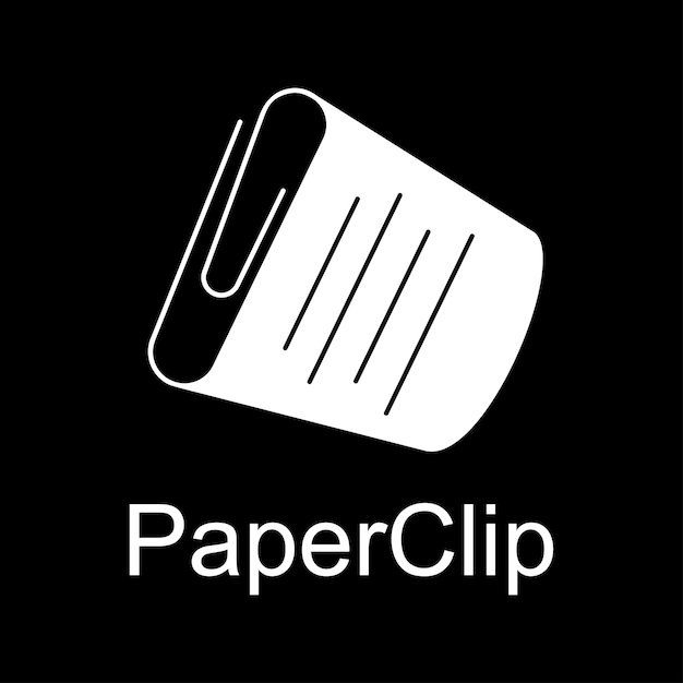 paper clip logo design